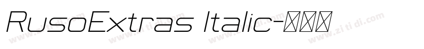 RusoExtras Italic字体转换